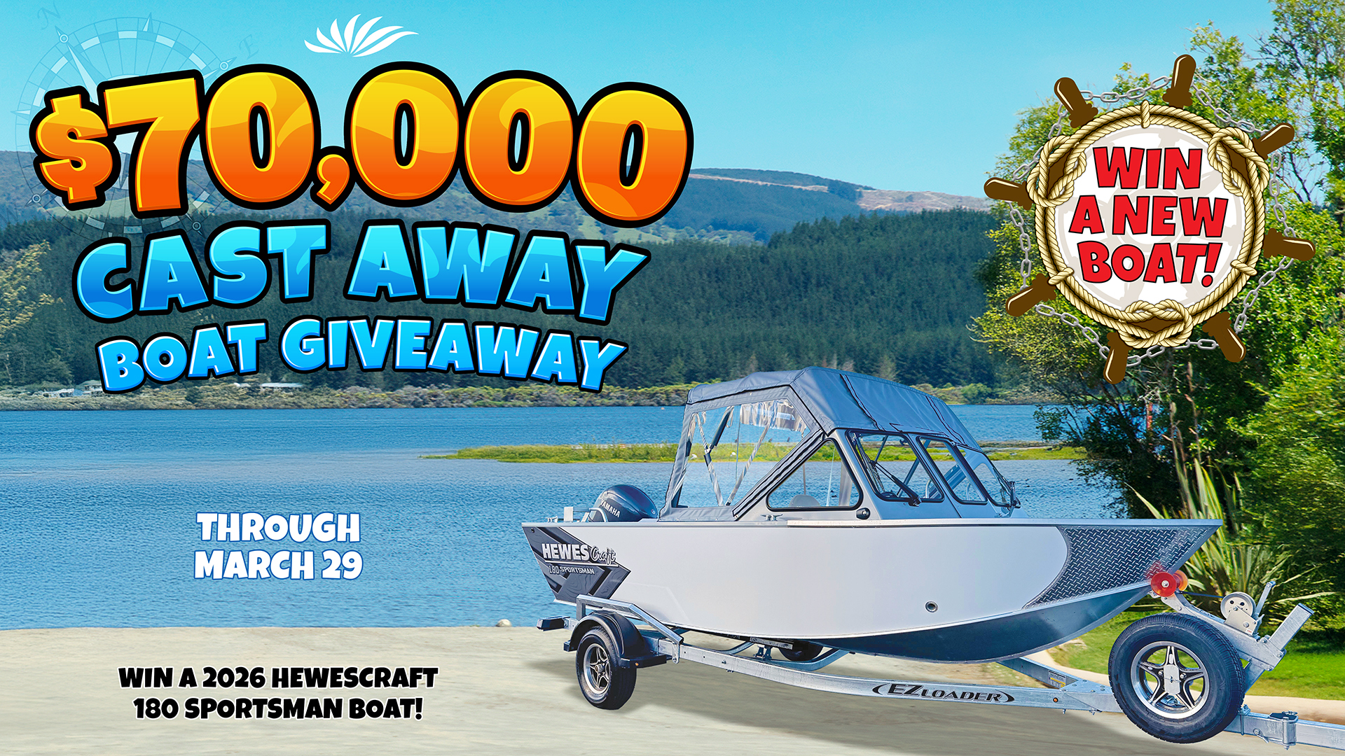 $70,000 Cast Away Boat Giveaway